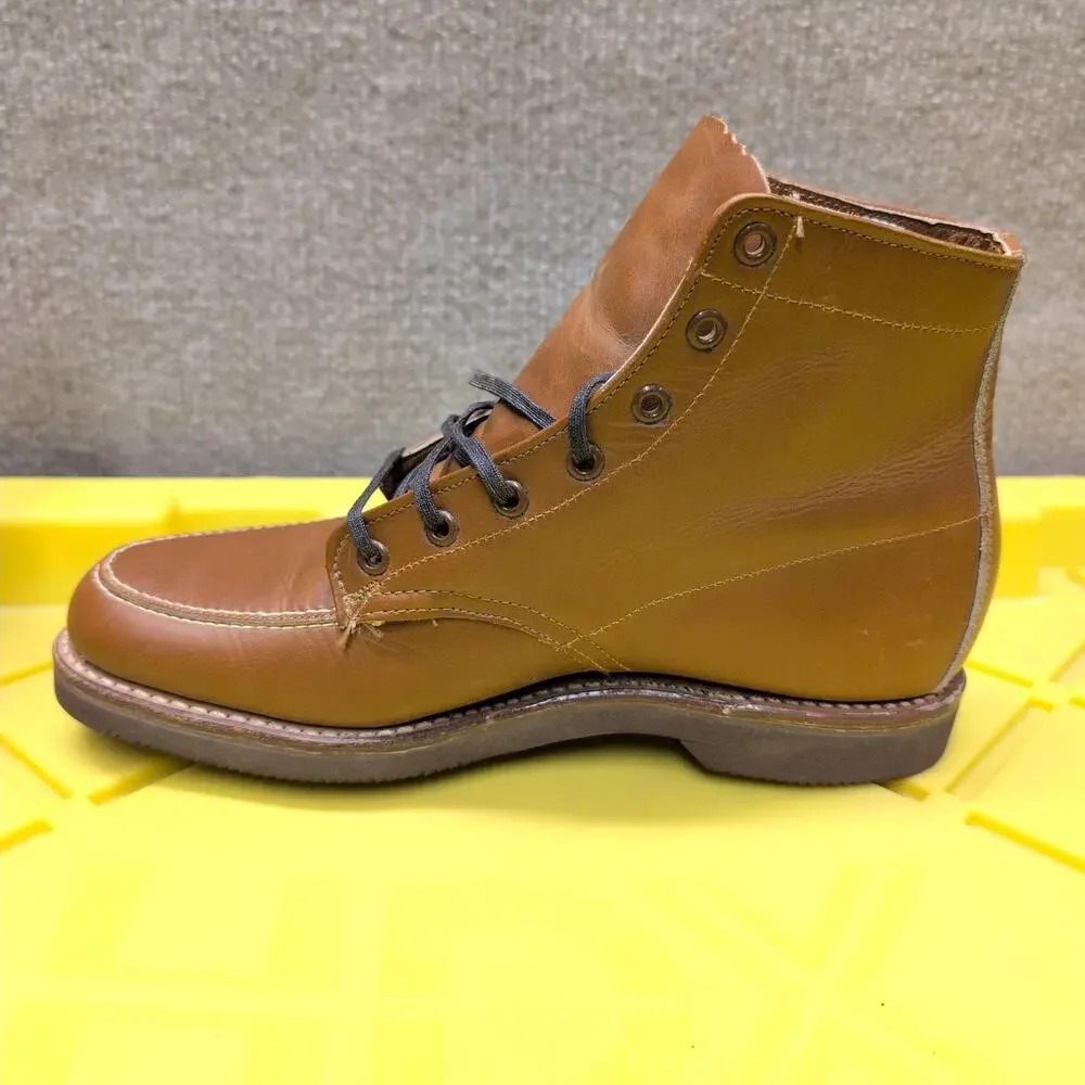 GH Bass Women's Brown Caramel Leather Boots Lace Up Size 6.5 A Vintage